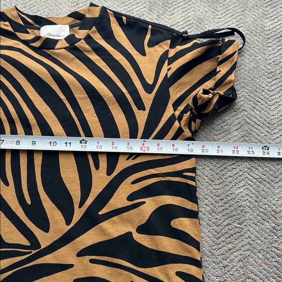 3.1 Phillip Lim Tiger StripeT-Shirt Black and Brown Small - Picture 7 of 8